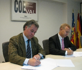 Roberto Pay del CEEI Alcoy y Vicente Donat de COEVAL